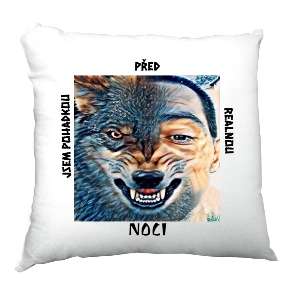 Polštář saténový s potiskem JSEM TVOJI POHADKOU...