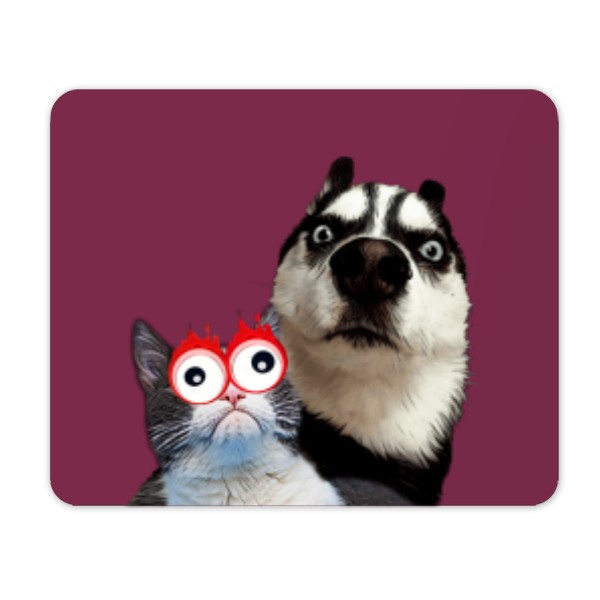 Podložka pod myš s potiskem Jsi kočka nebo pes Roku