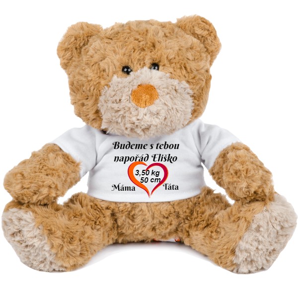 Medvídek Teddy s potiskem Plyšový medvídek pro novorozeně