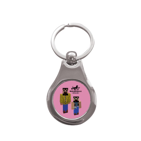 Přívěsek na klíče kolečko s potiskem Přivesek na kliče Minecraft Old skin